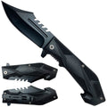 Black tactical spring assisted folding knife | Pacific Solution