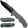 Tactical folding knife with textured handle | Pacific Solution