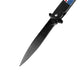8 7/8" Overall Spring Assisted Knife Handle w/Flag & Skull