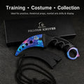 Falcon 7 1/2" Purple Combat Karambit Trainer Knife