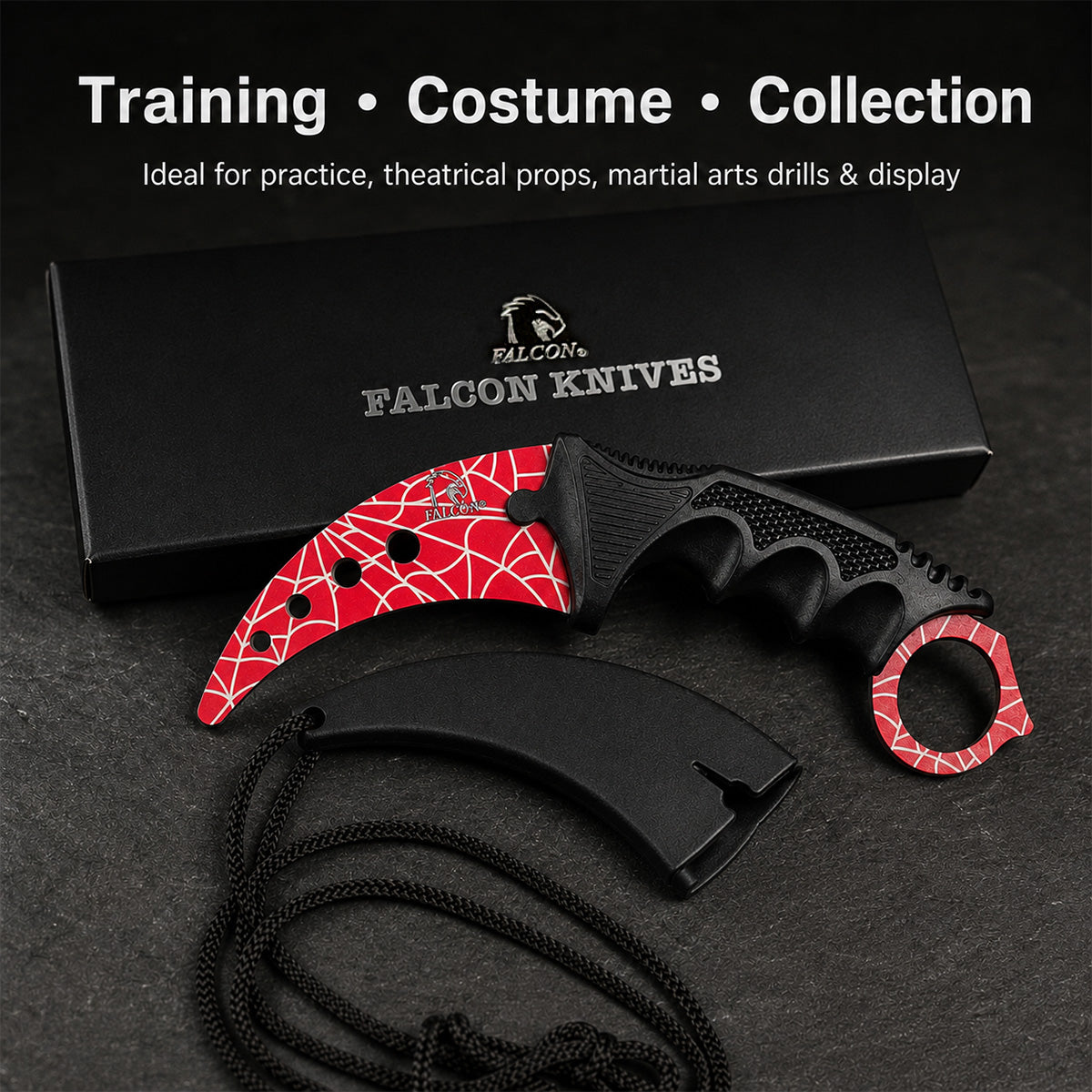 Falcon Karambit Spider Web Training Knife