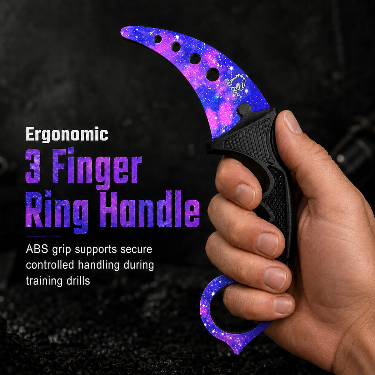 Falcon Purple Karambit Trainer Knife
