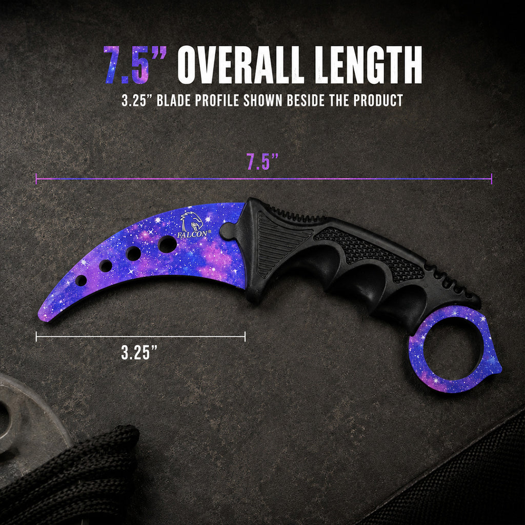 Falcon Purple Karambit Trainer Knife