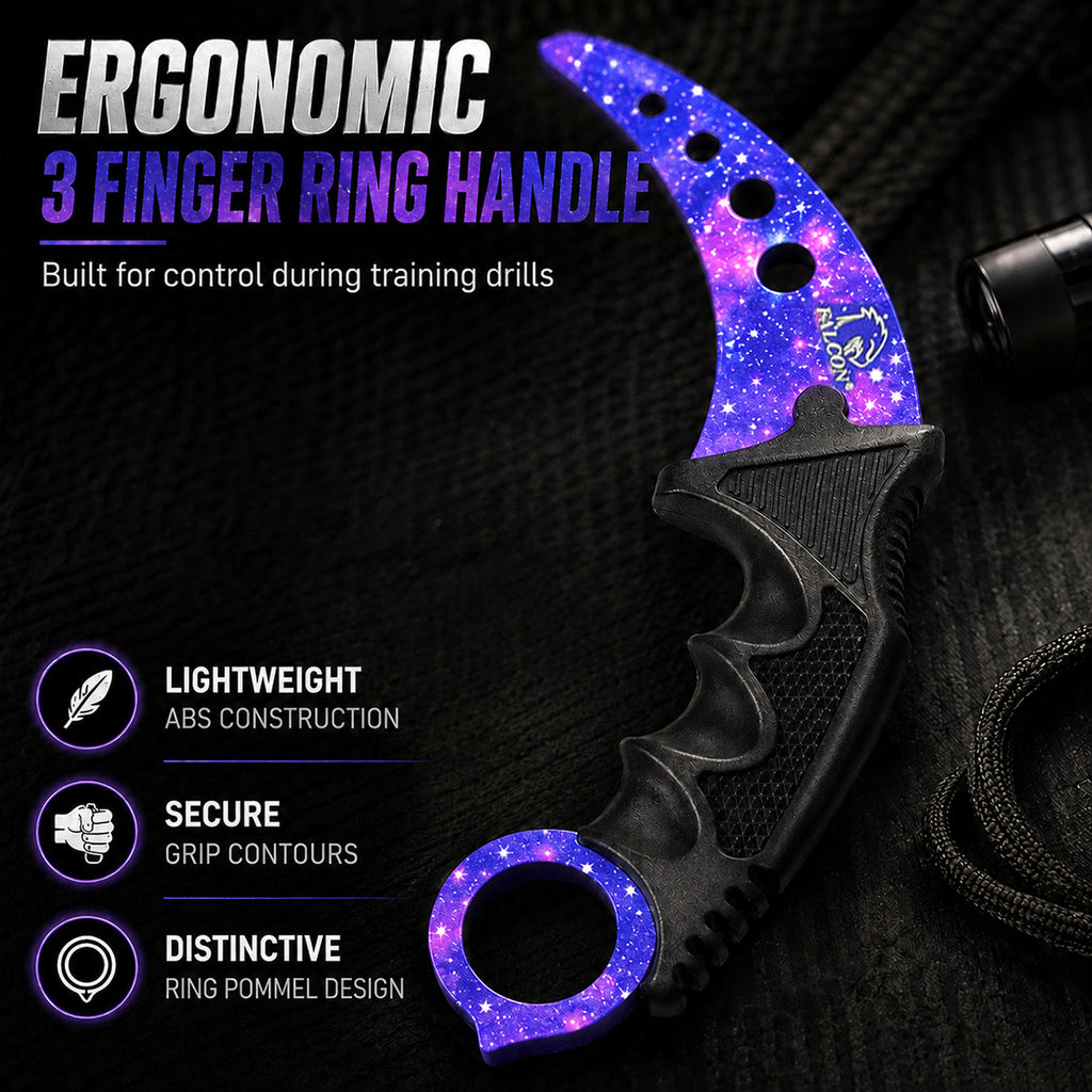 Falcon Purple Karambit Trainer Knife