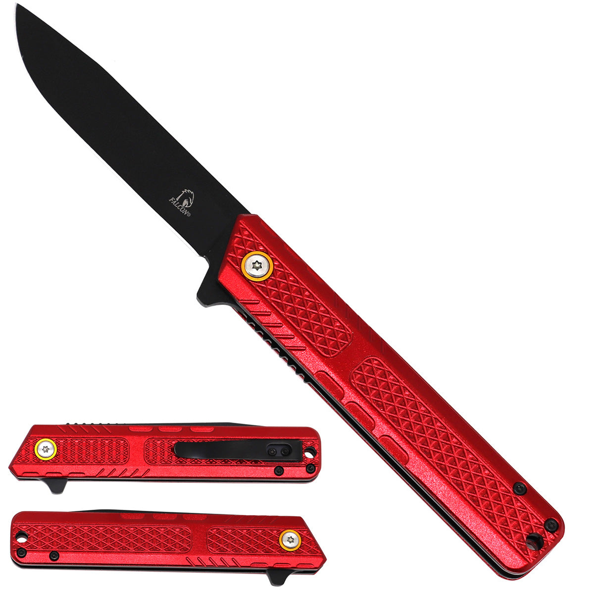 Falcon Red Spring Assisted Pocket Knife