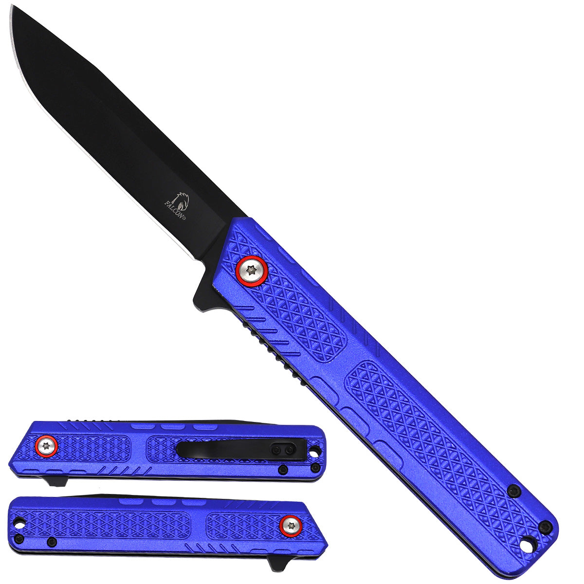 Falcon Blue Spring Assisted Pocket Knife