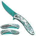 KS1314TC Flower and Butterfly Spring Assisted Pocket Knife