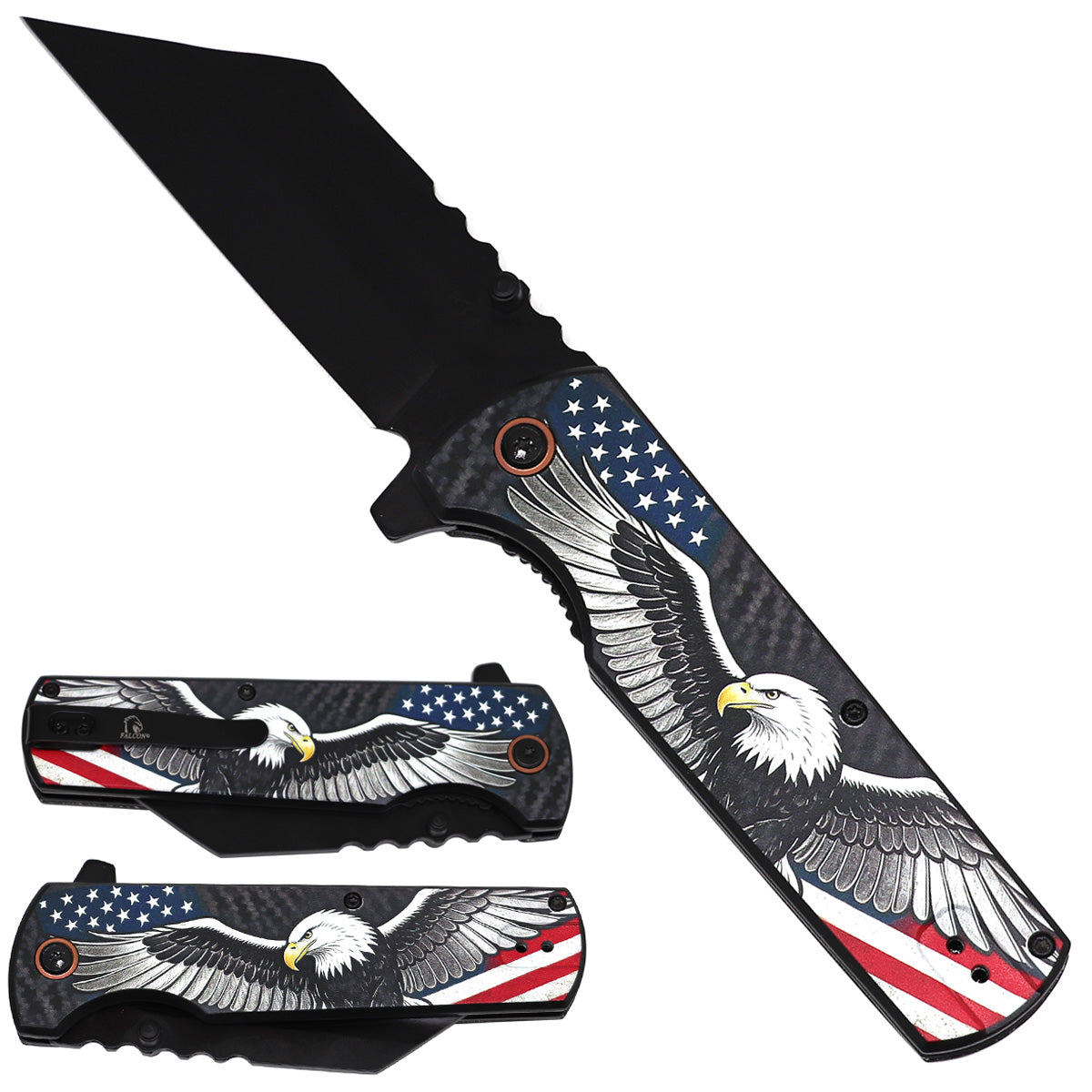 USA Flag Eagle Spring-Assisted Pocket Knife | KS1315EF, 4.75-Inch Blade