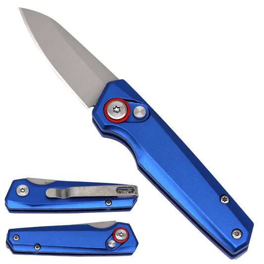 Mini Switchblade Blue Handle Switchblade Pocket Knives