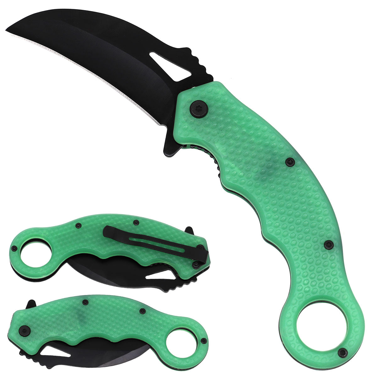 green-karambit-spring-assisted-pocket-knife