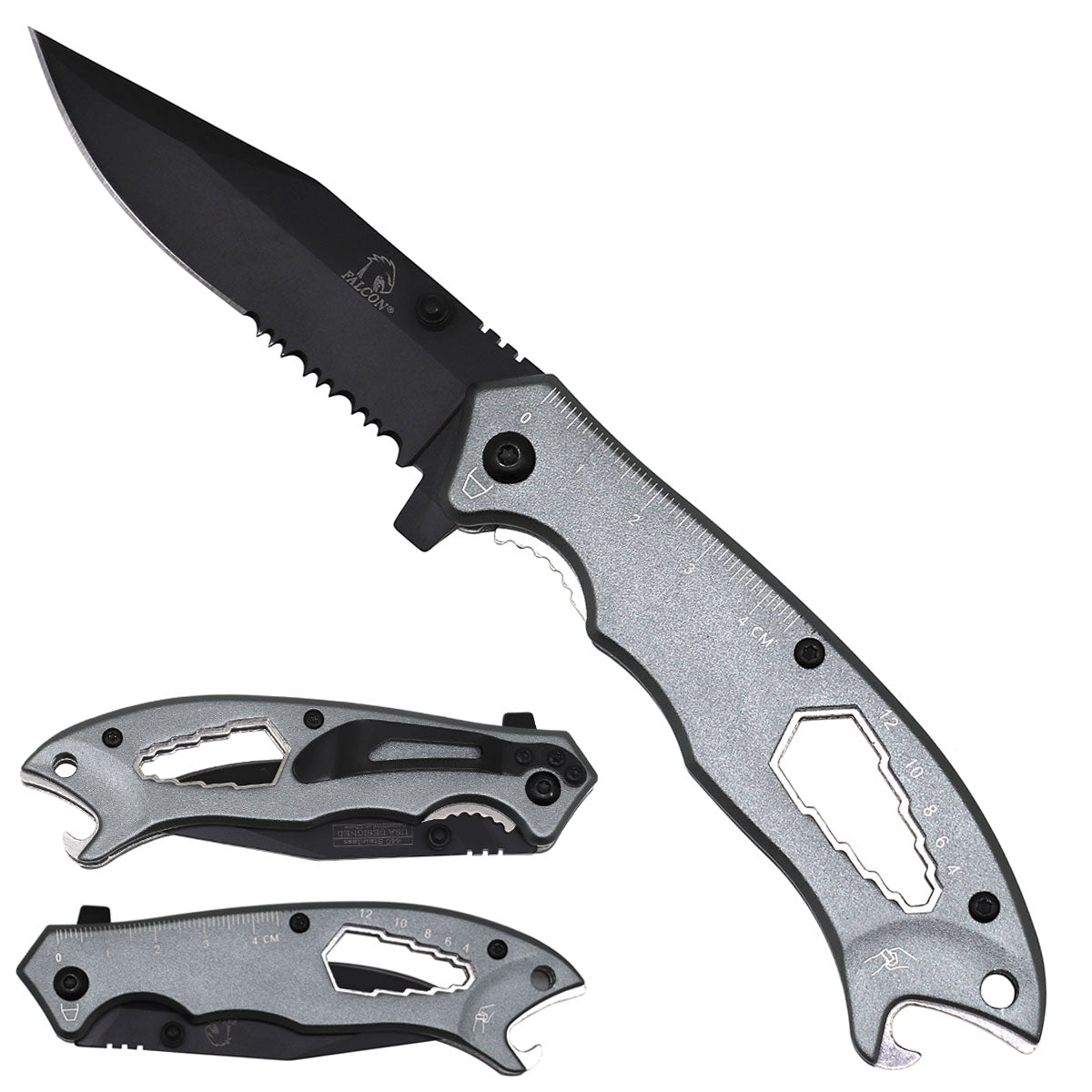 Falcon Gray Multi-Tool Pocket Knife