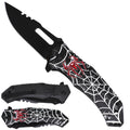 Spring-Assisted Folding Pocket Knife, 3mm Black Blade & ABS Handle | KS1499BK
