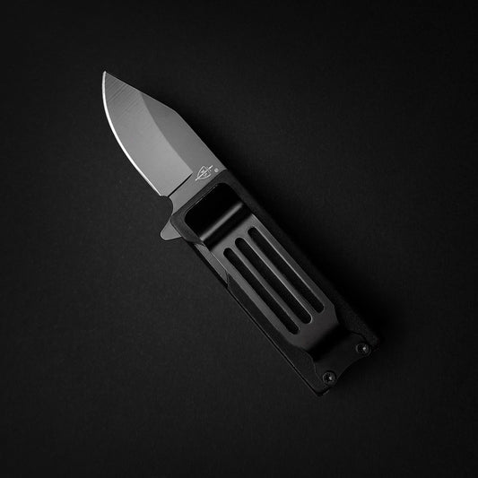 4 1/2" Black Spring Assisted lighter Knife