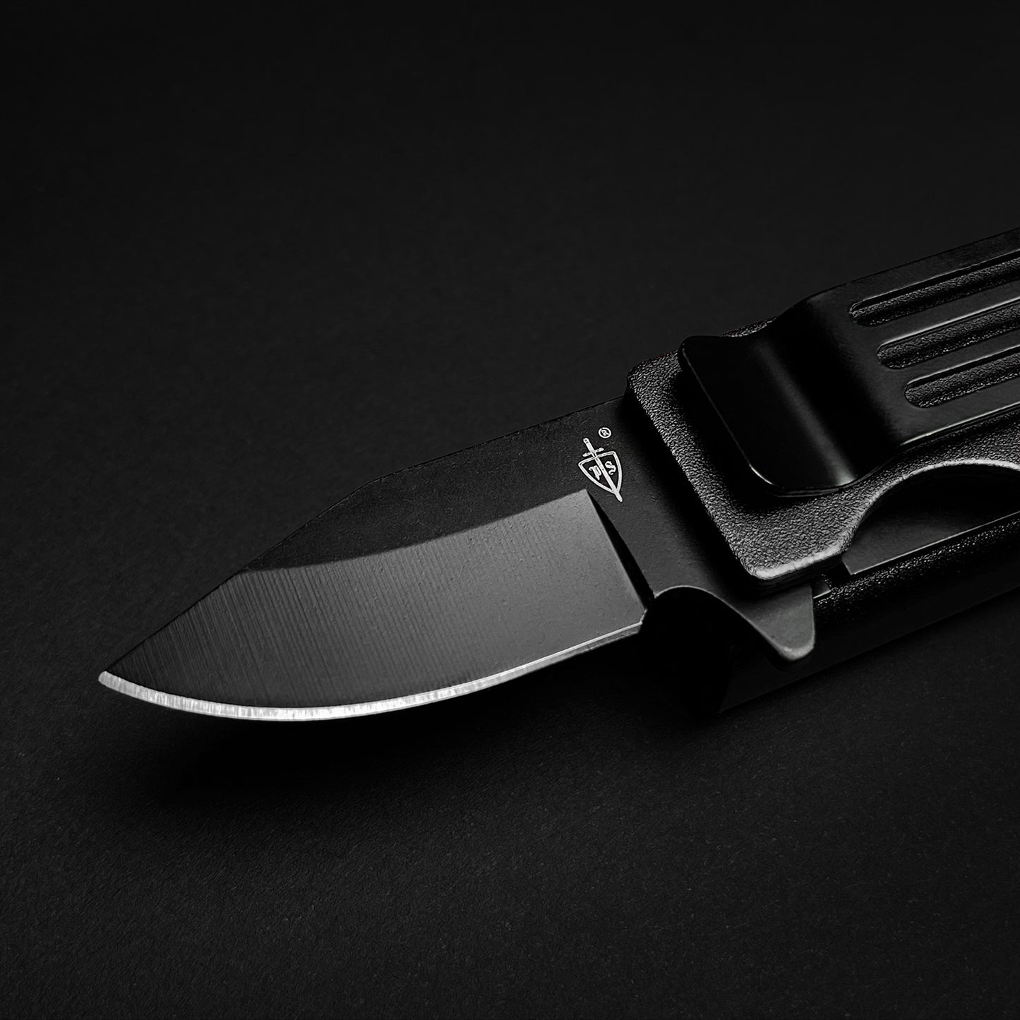 4 1/2" Black Spring Assisted lighter Knife