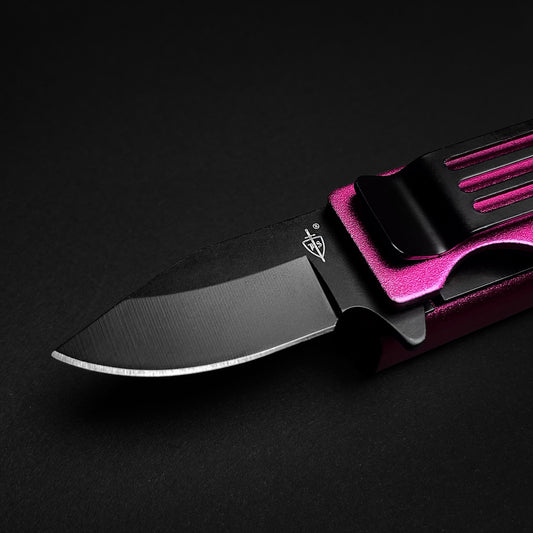 4 1/2" Pink Spring Assisted lighter Knife