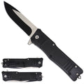 Black Handle Spring Assisted Pocket Knife