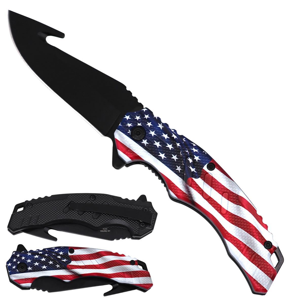 3mm Spring-Assisted Pocket Knife with 4.5-Inch ABS Handle – KS1590UF