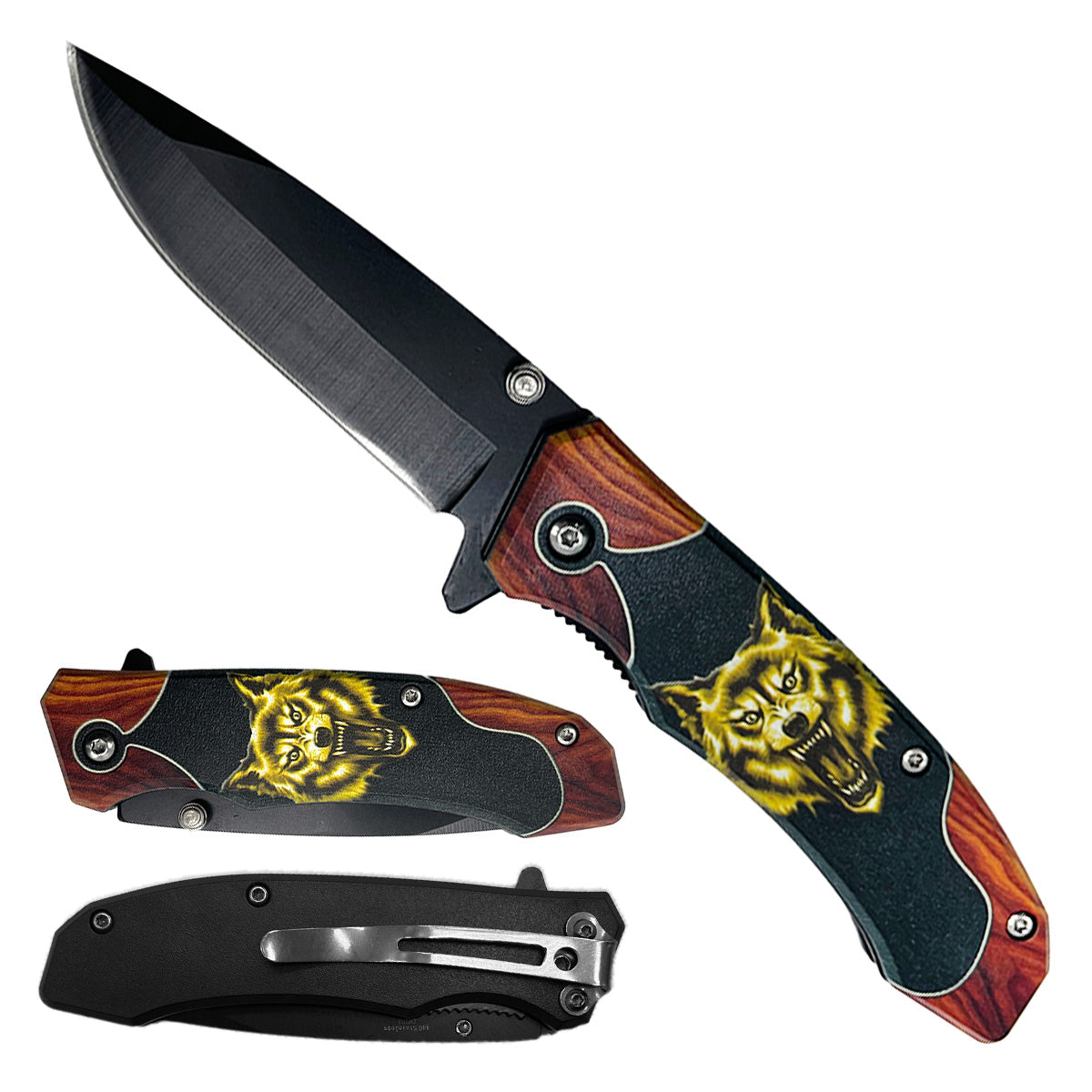 Wolf Handle Wholesale Knives: Wolf Handle Pocket Knife - Pacific Solution.