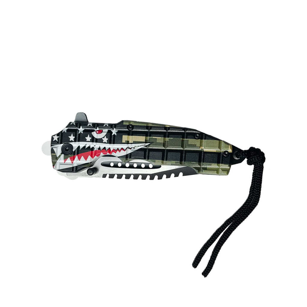 3" Black Blade / Shark Handle / Assisted Knife