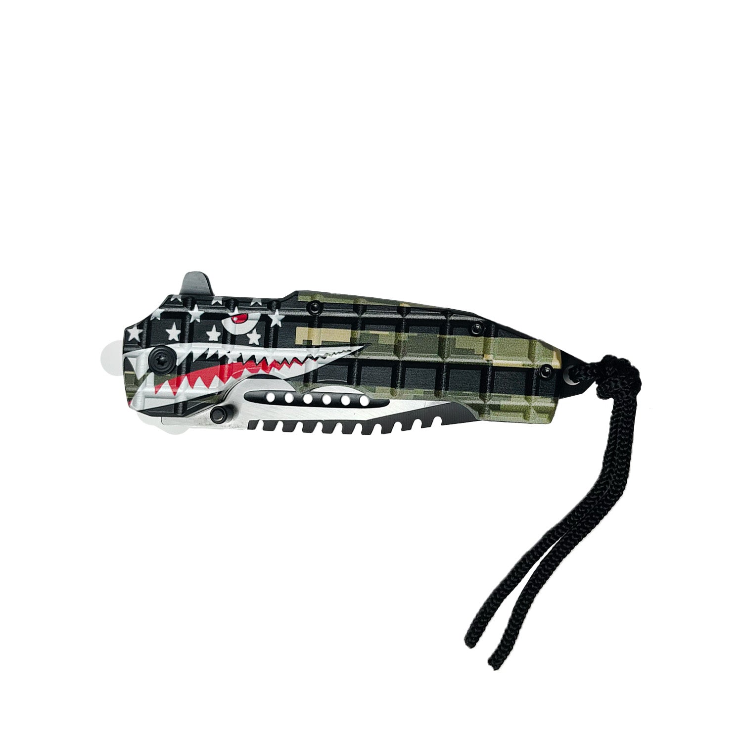 3" Black Blade / Shark Handle / Assisted Knife