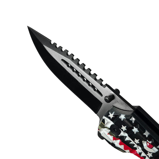 3" Black Blade / Shark Handle / Assisted Knife