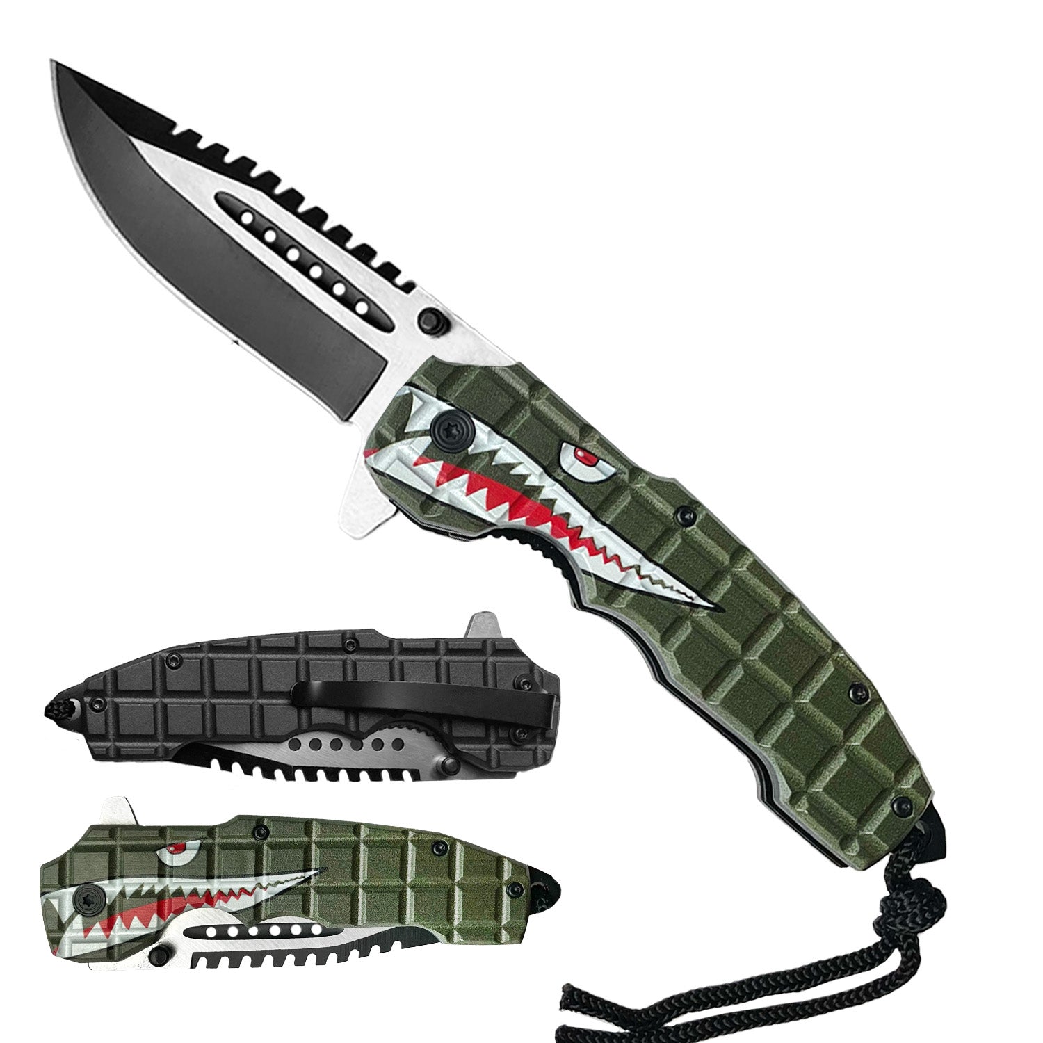 8-spring-assisted-pocket-knife-shark-handle