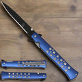 Falcon Blue Stiletto Spring Assisted Pocket Knife