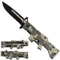 4" Black Gun Style Folding Knife