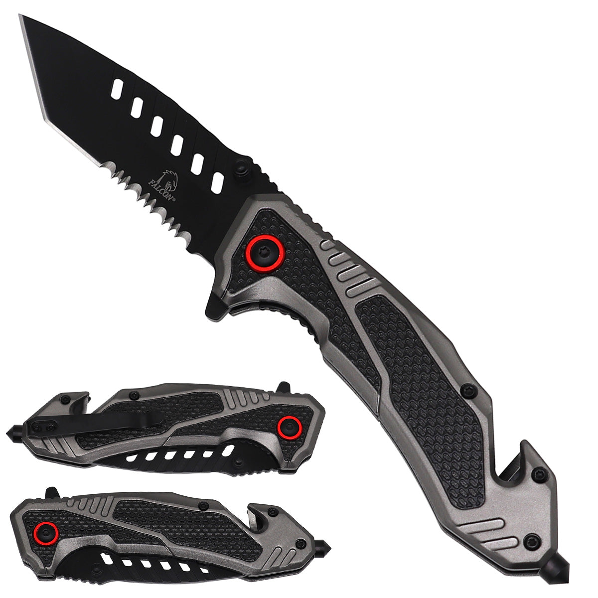 Spring-Assisted Aluminum Handle Knife with 3.25-Inch Blade – KS2169GY