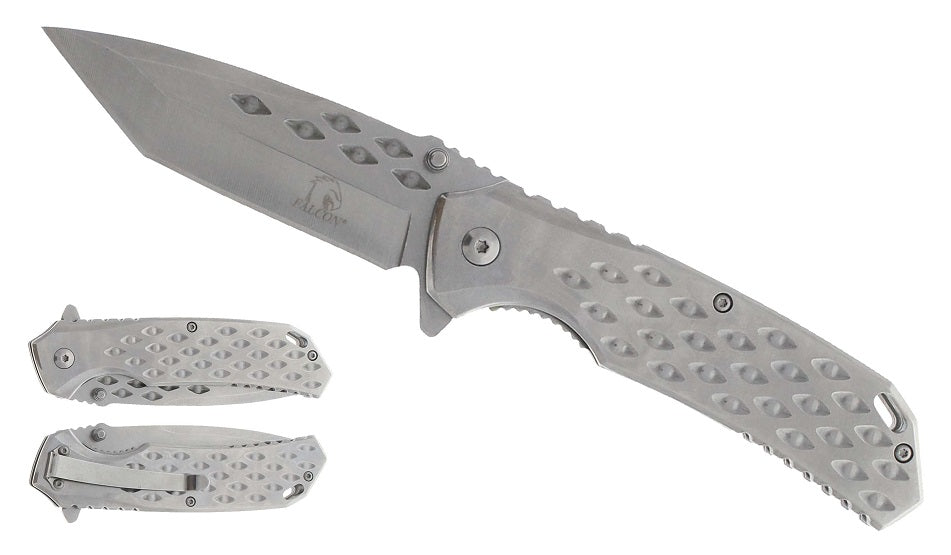 Falcon Chrome Spring Assisted Pocket Knife
