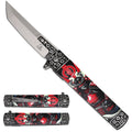 Falcon Samurai Tanto Spring Assisted Pocket Knife - 3D Printed Handle - Pacific Solution wholesale pocket knife SKU KS2538SM
