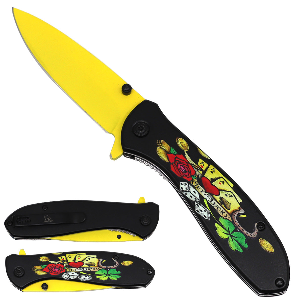 Falcon 3D Handle Spring Assisted Pocket Knife - KS2560-4