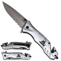 Spring-assisted folding knife with black 3D-printed aluminum handle, SKU KS2589GDT