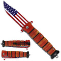 USA Flag Handle Spring Assisted Pocket Knife