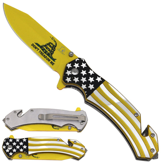 Falcon Spring Assisted Knife "Don't Thread on Me"