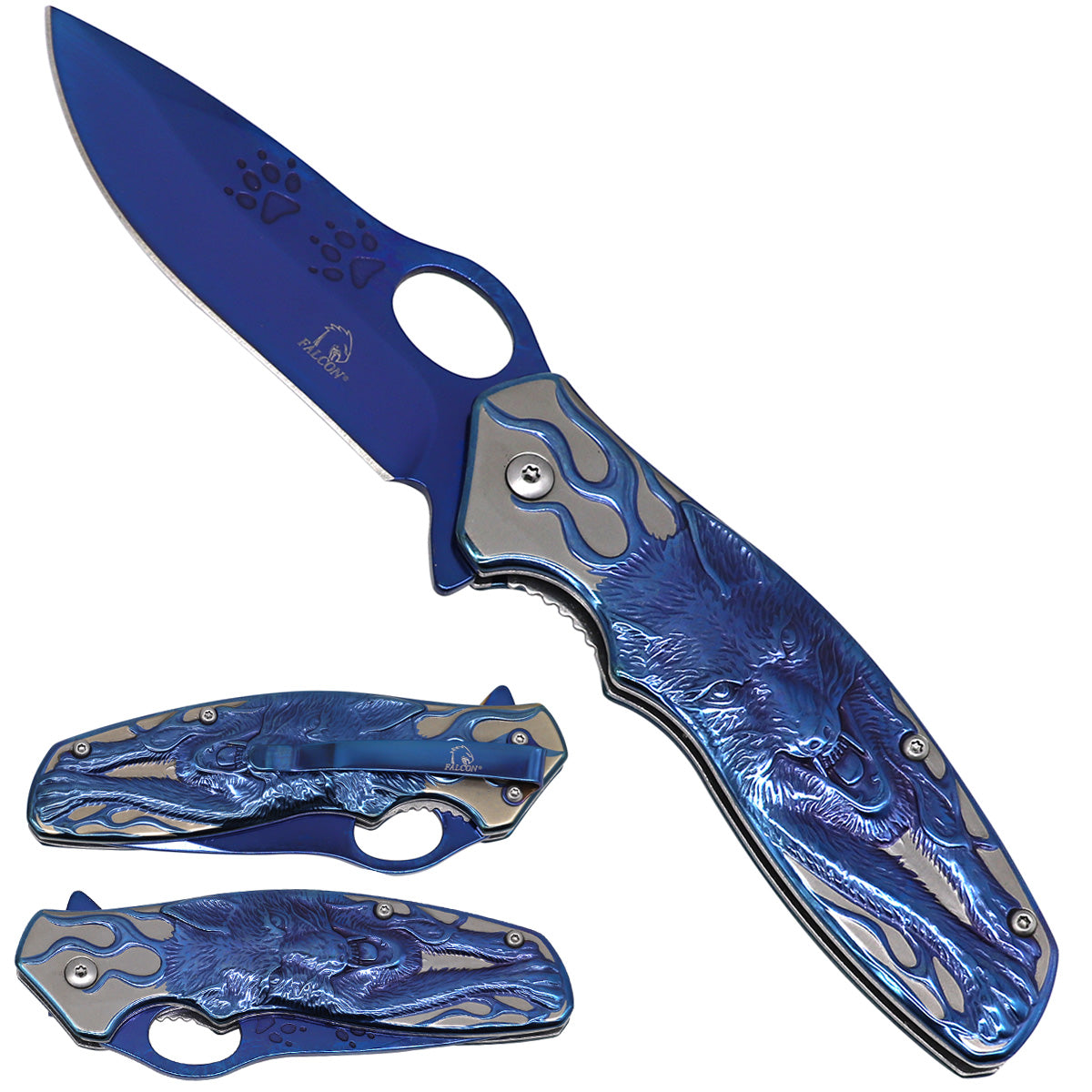 Falcon Blue Spring-Assisted Pocket Knife | KS3028BL