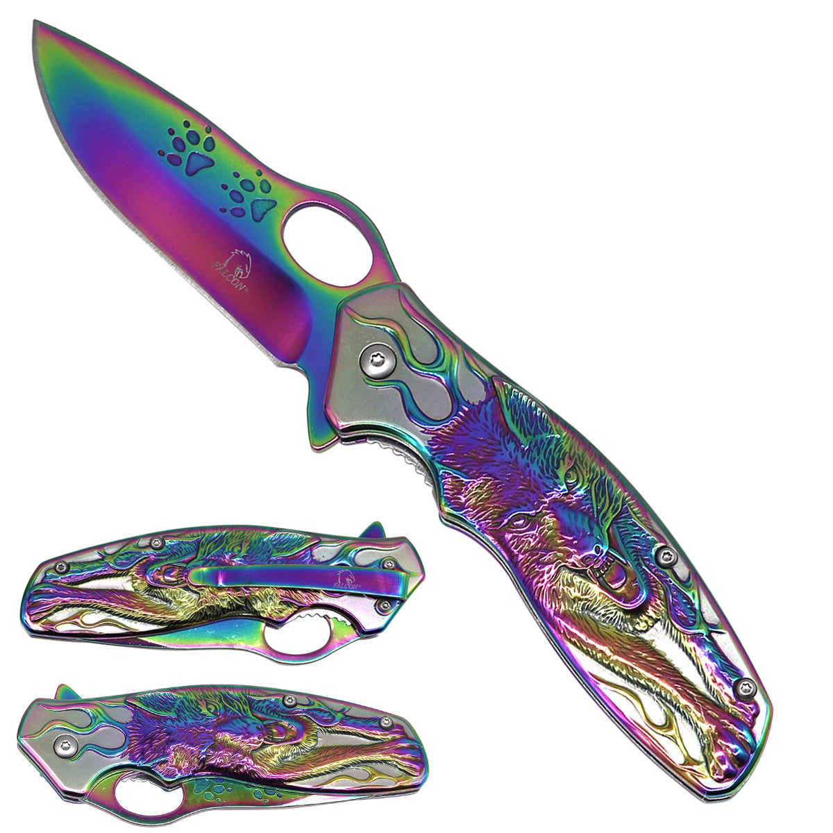 Falcon Rainbow Spring-Assisted Pocket Knife | KS3028RB