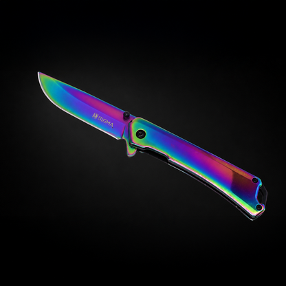 Sigma Ball Bearing Folding Knife -3 1/2" Blade / 4 3/4" Handle / Bearing System / Rainbow