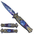 Falcon Spring Assisted Pocket Knife - Patterns on Handle