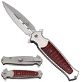 Falcon Double Edge Spring Assisted Pocket Knife - Snake Wood Handle & Silver Blade - Pacific Solution wholesale pocket knife SKU KS3097CWD