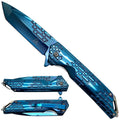 Falcon Blue Spring Assisted Pocket Knife
