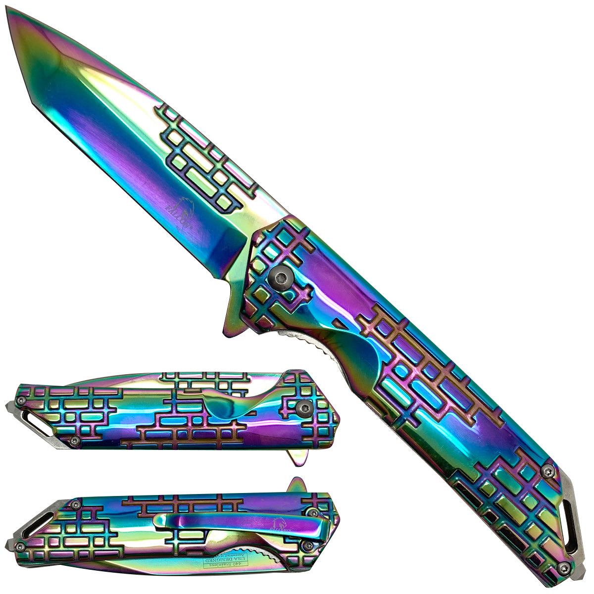 Falcon Rainbow Spring Assisted Pocket Knife