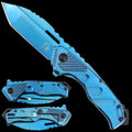 Closed 4.75", Spring assisted knife, frame lock knife,