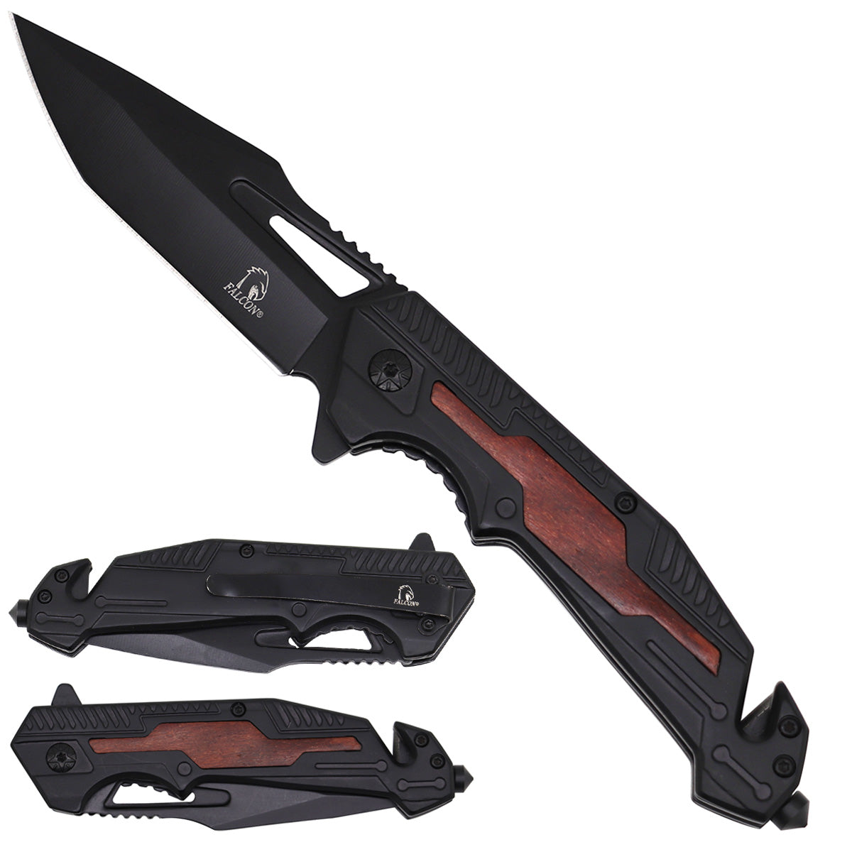 Falcon Wooden Handle Pocket Knife