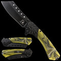Falcon Spring Assisted Knife Yellow Handle