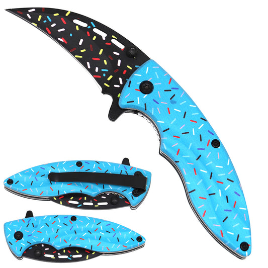 Rainbow Sprinkles Spring Assisted Pocket Knives