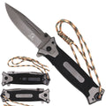 4.75' gray titanium inlaid  with black G10, folding knife