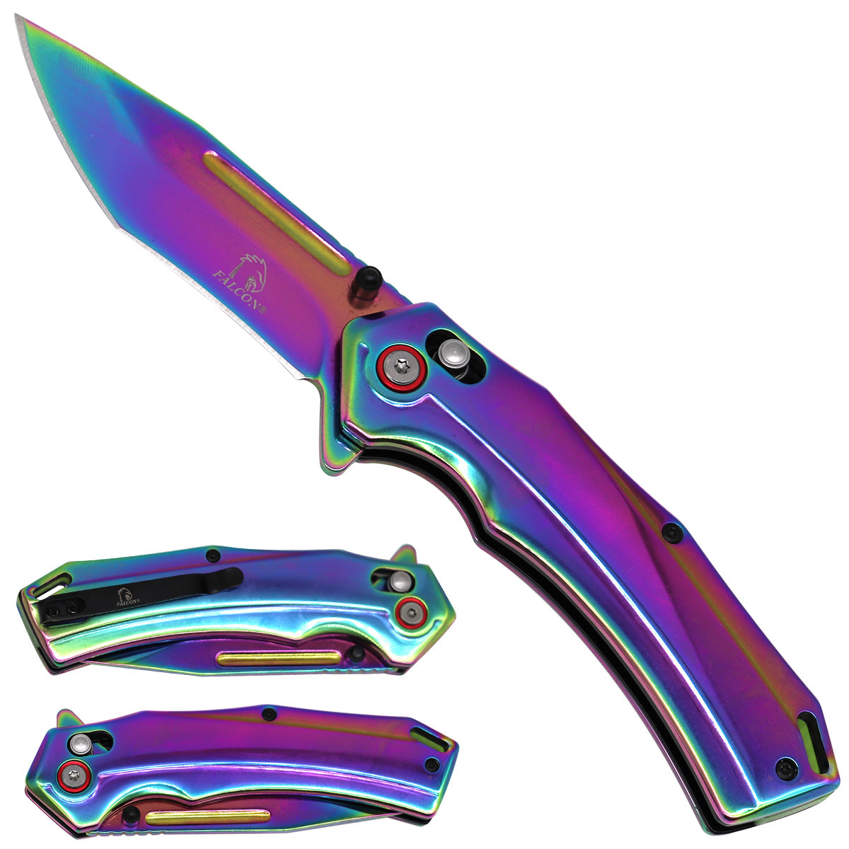 rainbow folding knife 