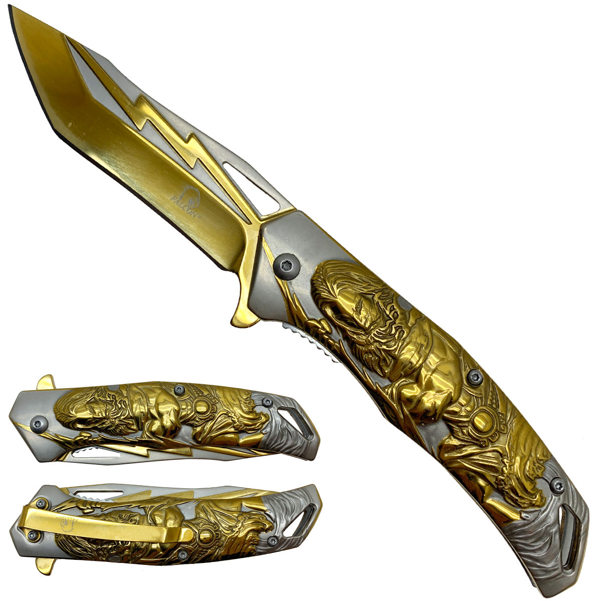 Zeus Gold Spring Assisted Pocket Knife