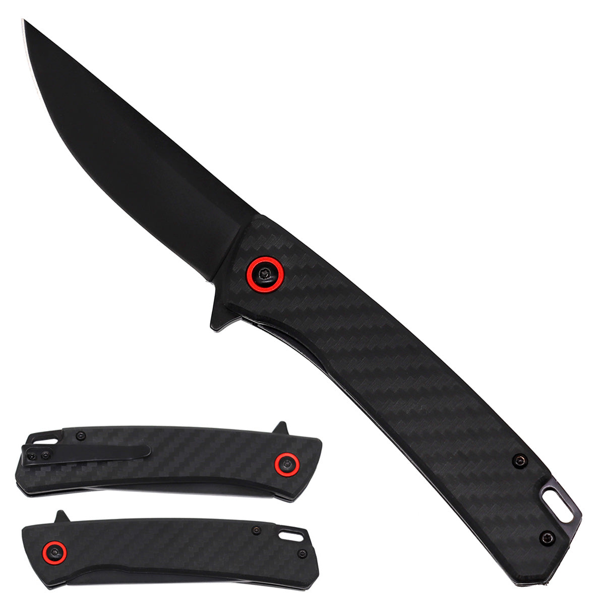 Ball Bearing Folding Knife - Carbon Fiber Handle